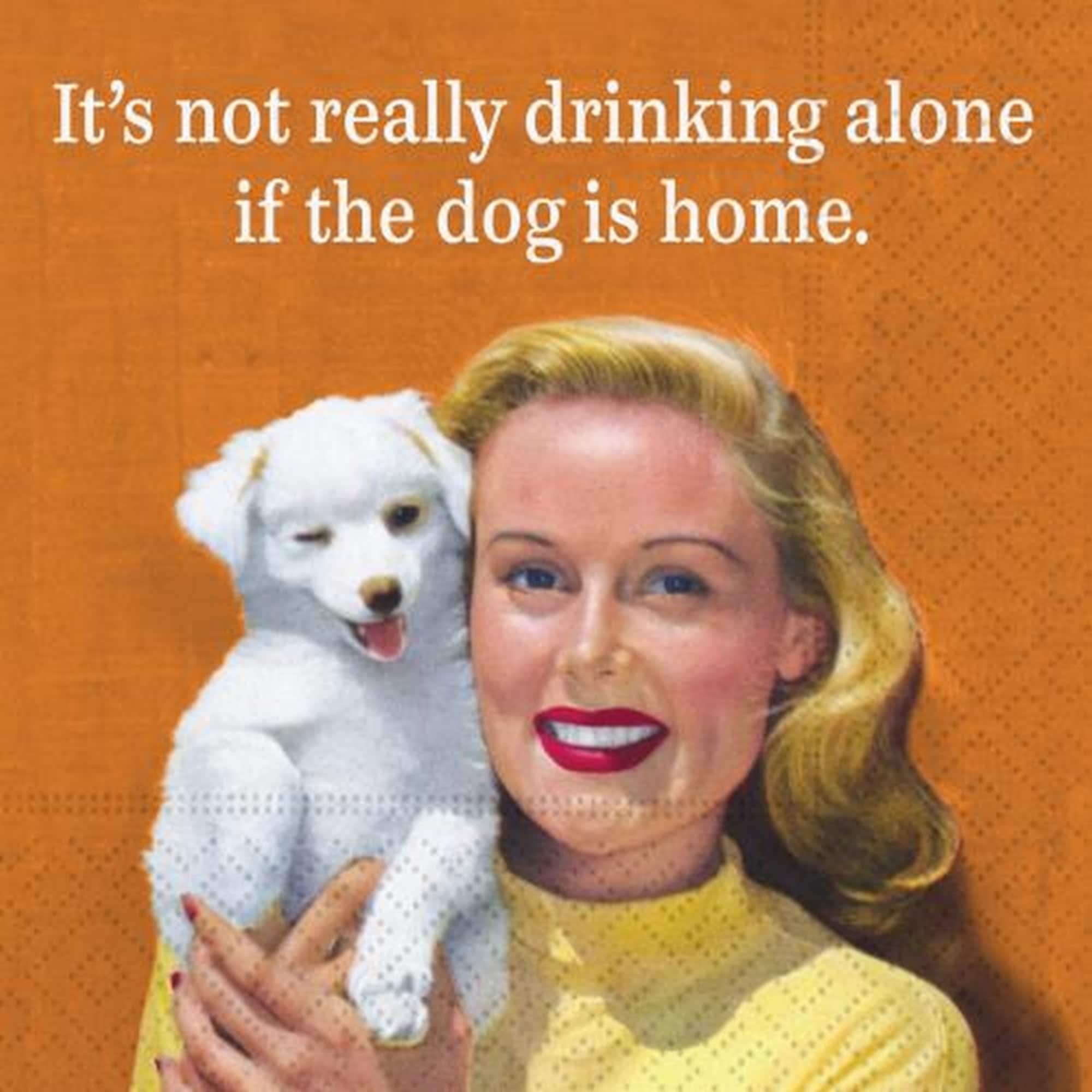 JAM Paper If The Dog Is Home Cocktail Napkins, 40ct.